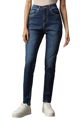 Image of High Star Women Cotton Washed Skinny fit High-Rise Casual Jeans
