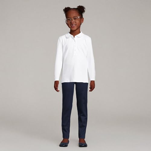 Lands' End Girls Long Sleeve Peter Pan Collar Polo Shirt4