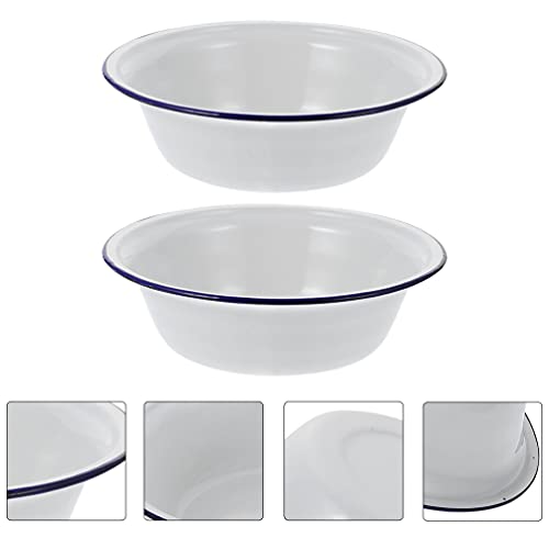 Tazón esmaltado blanco 14 cm Housoutil para cocina miniatura 3