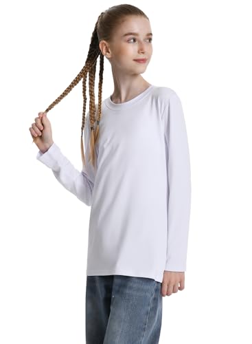 Star Vibe 5-Pack Girls Long Sleeve Athletic Shirts Dry Fit Crew Neck Active Performance T-Shirts for Kids Teens Workout Tops3