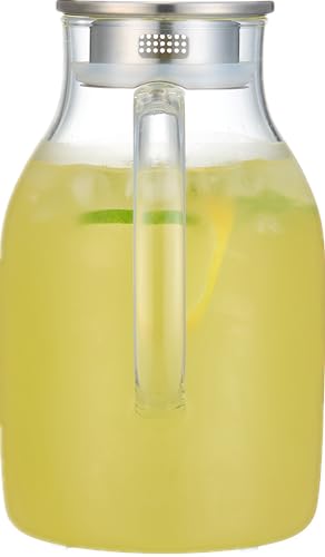 Karafu 68 Oz Borosilicate Glass Pitcher with Lid, Hot Cold Water Tea Jug - Image 3