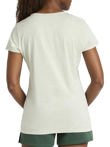 Reebok Women’s Off The Charts Performance Crewneck T-Shirt, Slim Fit, Lightweight Stretch Poly Jersey Fabric, Seafoam Heather, Large - image 2