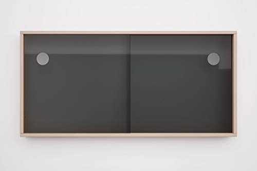 Superelch Schiebetür für Kallax Regal Acrylglastüren Glasvitrine Glastür Laufschiene mit Holzrahmen für Bücher Deko Sammelstücke (Anthrazit)