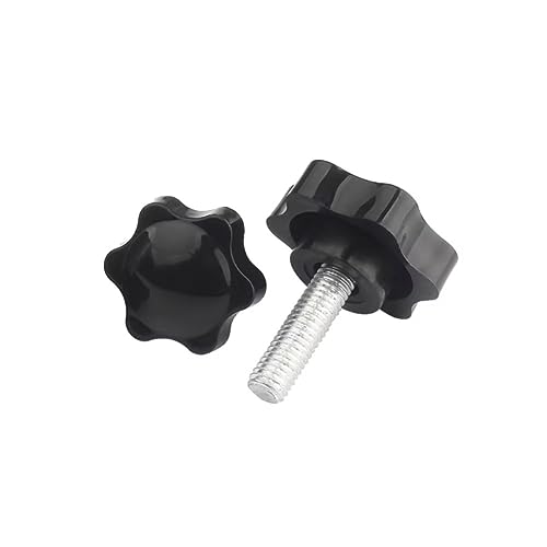 SYDARSYN Thumb Screws Hex Star Head Knurled Thumbscrew Grip Knobs Clamping Screw M4x25mm (10 pcs), Black - Image 2