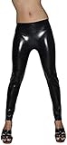 Latex Rubber Leggings Long Tousers Trousers Black,Black,3XL