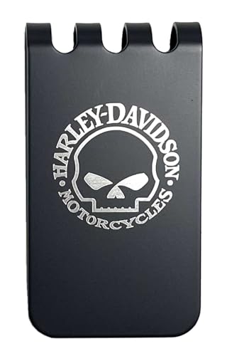 Harley-Davidson Men's Willie G Skull Metal Money Clip - Matte Black Finish