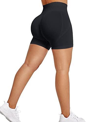 YEOREO Dora Seamless Scrunch Workout Shorts for Women High Waisted Butt Lifting Gym Yoga Biker Shorts