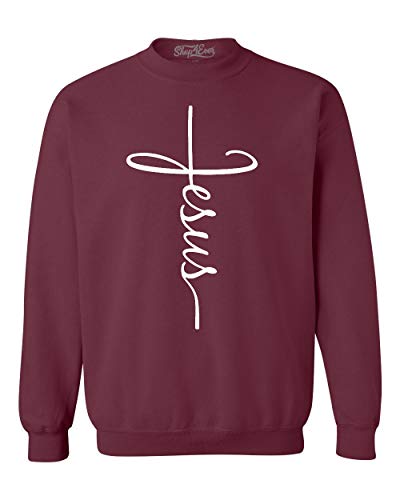 Sweatshirt Jésus Croix shop4ever le cadeau spirituel parfait