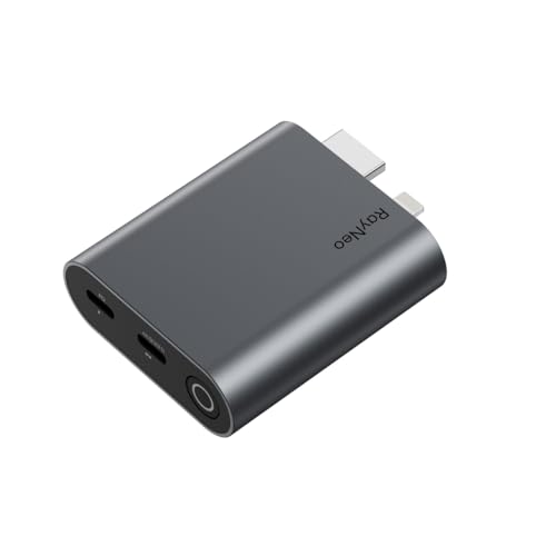 Image of RayNeo HDMI Adapter for iPhone 14 & Earlier with Lightning /HDMI Devices, Built-in Battery & Charge and Play, Supports 1080P@120Hz, 4K@30Hz Video - for Air 3 /Air 2 Series AR Glasses(Not Support HDR10)