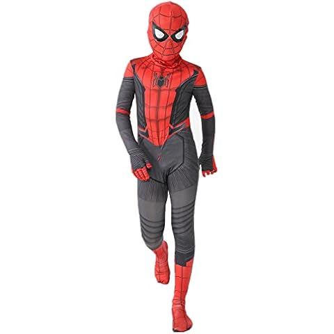 Formemory Kids Superhero Spider Costume Suit,Spider No Way Home 3D Printed Bodysuit with Mask for Halloween Party (140, Style 3) Cover