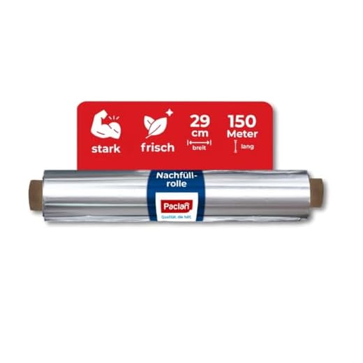 Paclan Alufolie 150m x 29cm, Economy, Nachfüllrolle, 150 m
