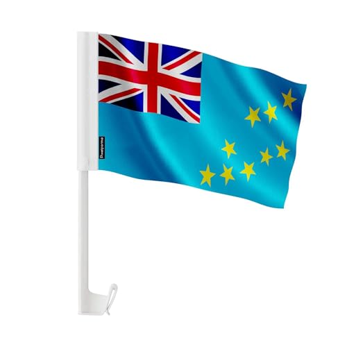 Drapeau Voiture Tuvalu en Polyester aux couleurs éclatantes et finitions soignées