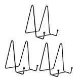 SAFIGLE Soportes Metálicos de Hierro para Exhibición de Vajilla y Marcos de Fotos 3 Piezas Negro 15 CM Estantes Organizadores para Cocina y Decoración de Mesa