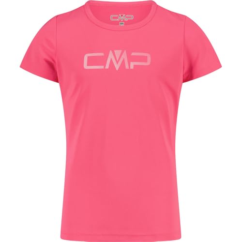 CMP Mädchen Basic T-Shirt Dry Function mit Rundhalsausschnitt atmungsaktiv, schnelltrocknend & hygienisch ideal für aktive Outdoor-Abenteuer. - 128