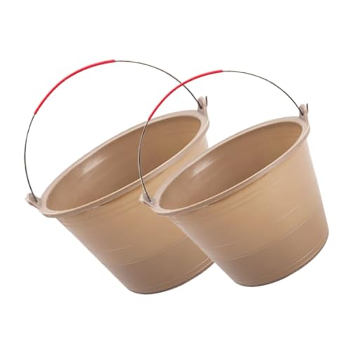 SEWOART 2pièces Seaux Renforcé pour Mélange De Ciment Et Transport De Matériaux Seaux De Chantier Multifonctionnels avec Poignée pour Travailleurs du Bâtiment