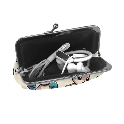 Pu Leather Buckle Coin Purse Boxing-Rabbits Girls Kiss-Lock Change Purse Wallets4