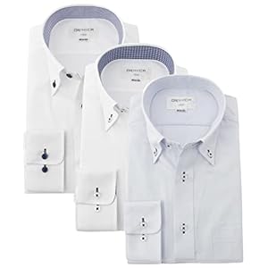 ［オリヒカ］ ワイシャツ 形態安定3枚セット 抗菌防臭機能付き 長袖オールシーズン メンズ G2セット【ボタン..." 