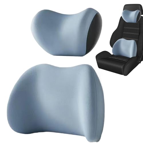 Mistystugb Almohada de apoyo lumbar, cojín para respaldo de silla con correas, cojín de espalda baja para el hogar, estudio, avión, coche, tren