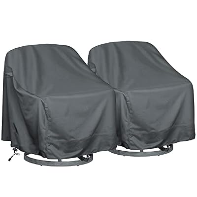 HI···YOUR COVER Outdoor Swivel Lounge Chair Cover 2 Pack,Waterproof Heavy Duty Outdoor Chair Covers, (30" W X 34" D X 38.5" H) Patio Furniture Cover for Swivel Patio Lounge Chair