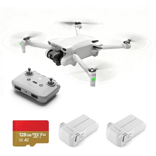 Image of DJI Mini 3 Fly More Combo, Drone with 4K UHD Camera for Adults, 2 Extra Batteries, 128GB microSD Card, 38-min Flight Time, Intelligent Modes, Auto Return, Bundle for Beginners & Pros