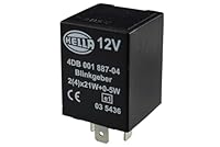 HELLA 4DB 001 887-041 Blinkgeber - 12V - 4-polig - Anbau - elektronisch - mit Halter