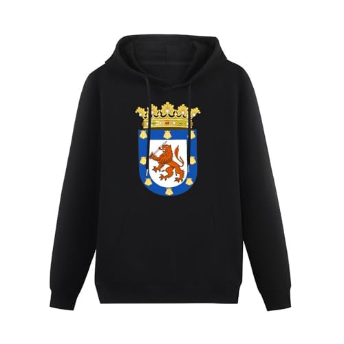 Coat of Arms of Santiago Unisex Casual Hoodies Long Sleeve Lightweight Pullover Tops Loose Sweatshirt with Pocket3