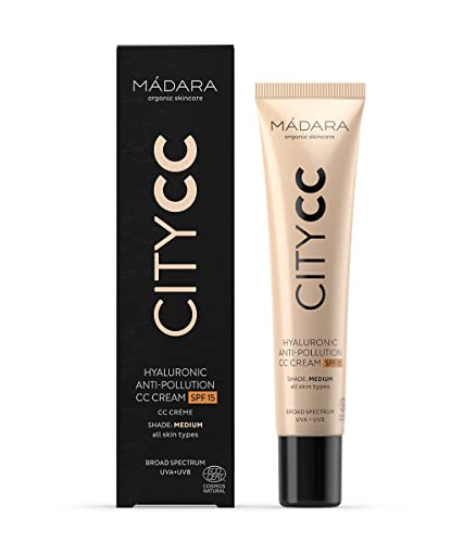 MÁDARA City CC Anti-Pollution CC Cream SPF15 MEDIUM BEIGE, 40ml. Con ácido hialurónico y...