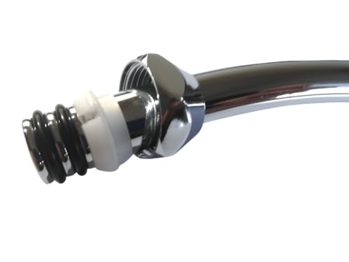 MONTSERRAT 0032.002 Auslauf vertikaler Schlauch für Wasserhahn oder Mischer, Silber, 22 cm