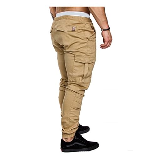 Letuwj Men's Fitness Motorcyclist Chino Jogger Pant4