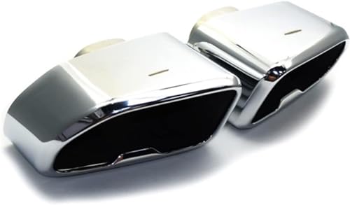 Tubo de escape silenciador doble cuadrado plata de acero inoxidable para coche BMW X3 X4