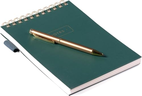 Cuaderno de espiral superior con hojas perforadas para apuntes limpios A5 7