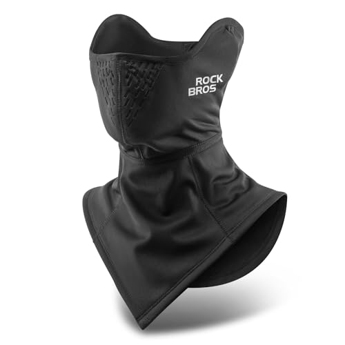 ROCKBROS Balaclava Ski Mask Winter Face Mask for Men Women Cold Weather Gear Skiing Snowboarding Thermal Winter Neck Warmer Black