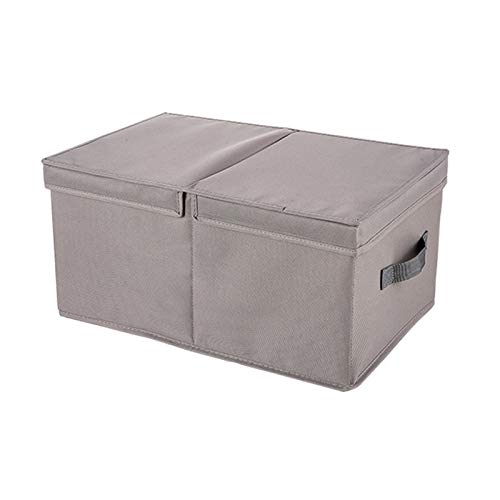 JYHUHGRG Cajas de Almacenamiento de Doble Tapa para Armario, Caja de Almacenamiento de Ropa, Caja de Almacenamiento de Juguetes Plegable, Caja de Almacenamiento portátil para acam,Pack of 4 Small