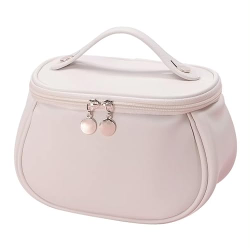 Necessaire Bolsa Porta Maquiagem Make Organizador Dobrável Divisória Cosméticos Feminina Organizadora Repartições Portátil (Branco)