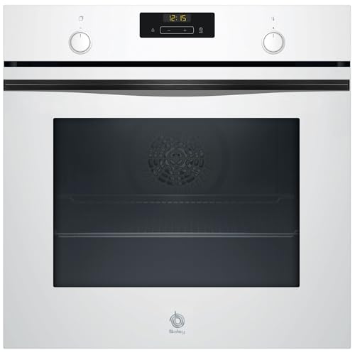 Balay – Horno multifunción, 60 cm de ancho, 71L, Serie Cristal, Función Freidora de aire, Aqualisis, blanco, 3HB5159B4
