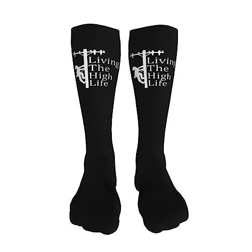 Living The High Life Knee High Socks For Women Long Tube Socks Athletic Compression Socks Unisex High Socks Girls3
