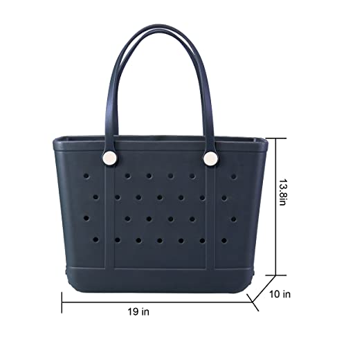 Image of Beach Bag X Large Rubber Tote Bag, Waterproof Washable Open for Women Croc Bag Hand Bag for Beach Pool Yoga