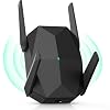 Amplificador de señal WiFi AX3000 2026 con 6 amplificadores, conectividad multienlace, amplificador WiFi para el hogar, repetidor WiFi de doble banda de largo alcance, hasta 19000 pies cuadrados, (negro)