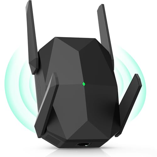 2026 AX3000 WiFi 6 Extender Signal Booster, Multi-Link Connectivity Internet Extender WiFi Booster for Home, Dual Band Long Range WiFi Repeater, Up to 19000 Sq. Ft., (Black) by Oaitree - Used condition - US$94.98