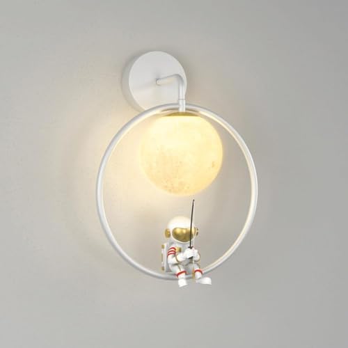 Luces de pared lideradas para niños para dormitorio a mediados de siglo aplique de pared moderno con lámpara de pared de luna de vidrio luna montada en la pared nórdica lámpara de pared de la granja