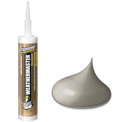 Image of Titebond WeatherMaster Sealant, Clay - Polymer Exterior Caulk for Windows, Doors, Siding & Trim, Flexible, UV-Resistant, Paintable in 1 Hour, Low VOC - 44771, 9.5 Oz. Cartridge