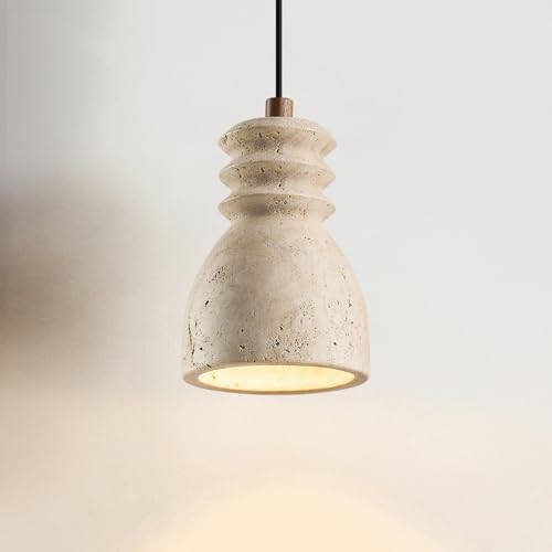 Lámpara de barra de cocina vintage con piedra artesanal para techos altos e interiores 2