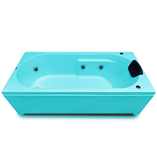 Image of MADONNA Divine Acrylic 5.5 Feet Bathtub with Whirlpool Massage System (Cyan Blue)