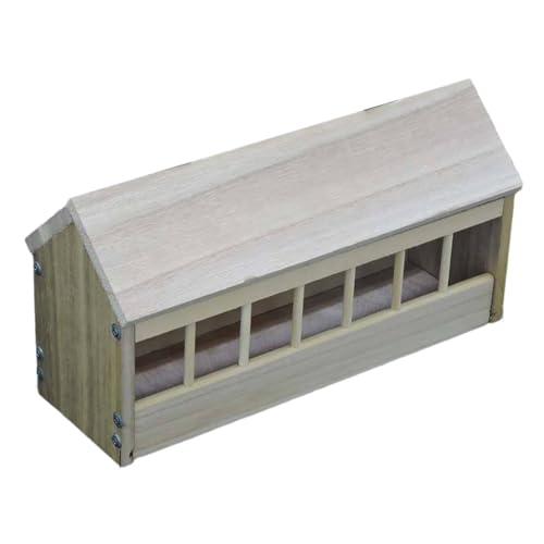 predolo Taubenfuttertrog, Weniger Abfallbehälter Aus Holz für Geflügel, Küken, Tauben