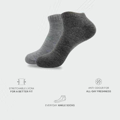 Image of PRASTHAN Sports Unisex Nylon Cotton Ankle Length Socks Made With Breathable Anti Odour & Moisture Absorbent Combed Cotton with a Extra Durable.
