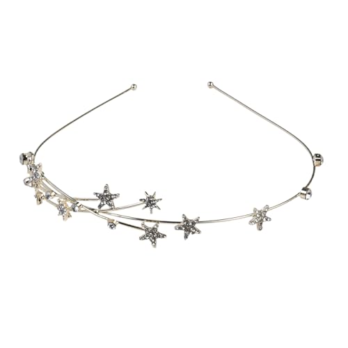 Diademas Doradas Aleación Corona Estrella Línea Simple Accesorios Pelo Mujer Niña Joya Cabeza Peinado Boda Fiesta Cumpleaños Regalo