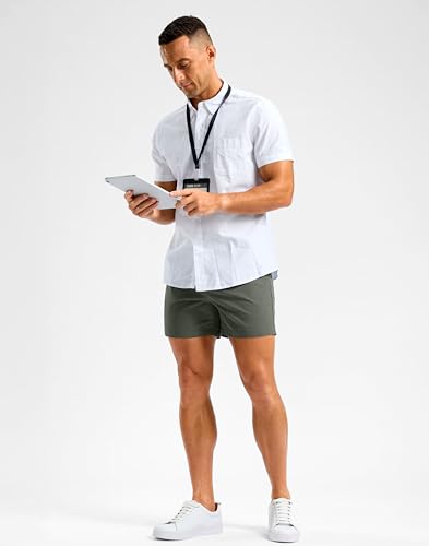 Image of Soothfeel Men's Casual Shorts 5 /7 /9 Inch Golf Dress Shorts for Men Flat Front Work Lightweight Quick Dry with 4 Pockets