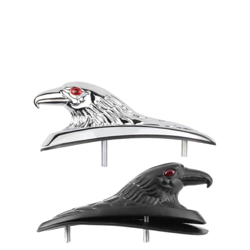 Gettimore Motorrad Front für Kotflügel Dekoration Adler Kopf Statue ABS Material Fit Motorräder Schwarz