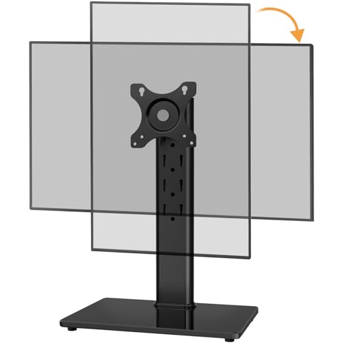 Image of 5Rcom Vesa Monitor Stand for 13-32 Inch Screen Monitor Stand Height Adjustable & Tilting & 140 Swivel & 360 Rotatable with Cable Management Max 10 kg VESA 75 /100 mm