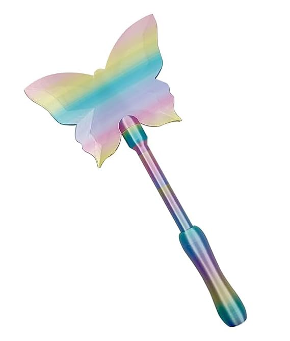 Image of Credit Card Wand, Contactless Payment Card Wand with Secure Slot, Fun Payment Experience for Everyday Use, Rainbow Color Star Design, Single Piece Credit Card Apply Tool (Multicolor B)